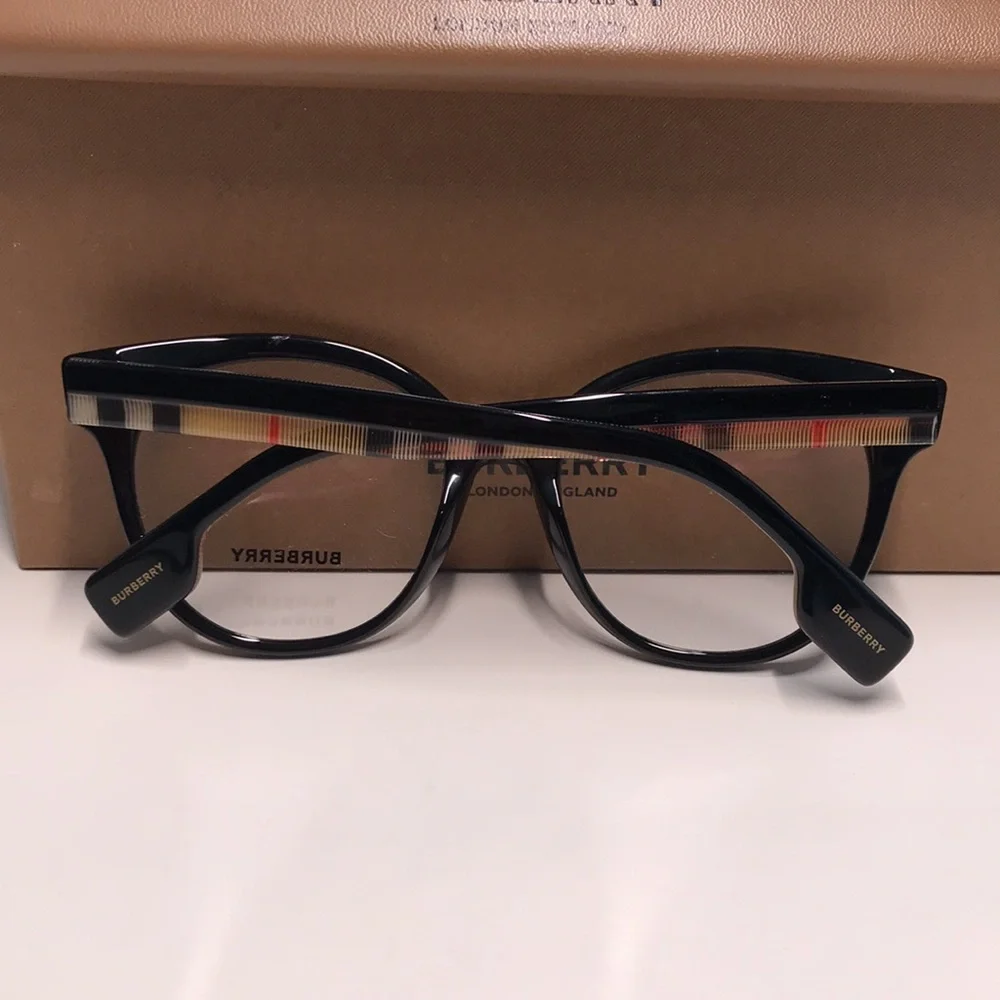 New Authentic Burberry Black and Gold Women's Glasses BE2356 3942